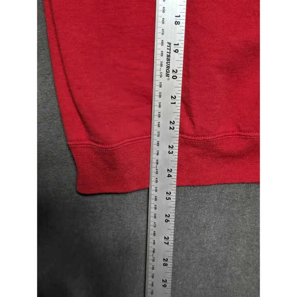 HEB‎ Crewneck Sweatshirt Pullover Red Embroidered Logo Small Unisex - Picture 6 of 6